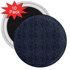 Blue Stripes On Dark Background 3  Magnets (10 Pack)  by SychEva