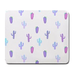 Purple And Blue Cacti Large Mousepads by SychEva