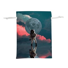 Astronaut-moon-space-nasa-planet Lightweight Drawstring Pouch (m) by Sudhe