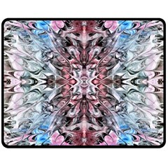 Abstract Waves  Fleece Blanket (medium)  by kaleidomarblingart