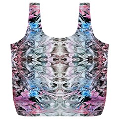 Abstract Waves Iii Full Print Recycle Bag (xl) by kaleidomarblingart