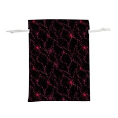 Pink Abstract Flowers With Splashes On A Dark Background  Abstract Print Lightweight Drawstring Pouch (s) by SychEva
