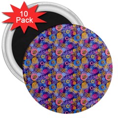 Multicolored Circles And Spots 3  Magnets (10 Pack)  by SychEva