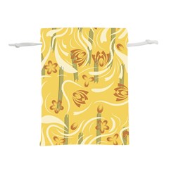 Folk Flowers Pattern  Lightweight Drawstring Pouch (m) by Eskimos