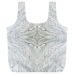 Mono Repeats Full Print Recycle Bag (xxl) by kaleidomarblingart