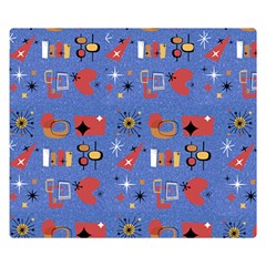 Blue 50s Double Sided Flano Blanket (small)  by NerdySparkleGoth