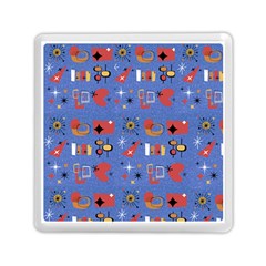 Blue 50s Memory Card Reader (square) by NerdySparkleGoth