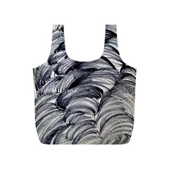 Monochrome Smudge Full Print Recycle Bag (s) by kaleidomarblingart