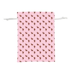 Kawaii Cute Deer Pink Lightweight Drawstring Pouch (m) by snowwhitegirl
