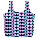 Blue Circles On Purple Background Geometric Ornament Full Print Recycle Bag (XL) Back