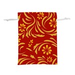 Folk flowers pattern Floral surface design Seamless pattern Lightweight Drawstring Pouch (M) Back