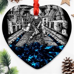Movie Heart Ornament (two Sides) by Sparkle