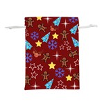 Gingy Red Lightweight Drawstring Pouch (L) Front