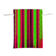 Warped Stripy Dots Lightweight Drawstring Pouch (l) by essentialimage365