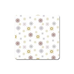 Magic Snowflakes Square Magnet by SychEva