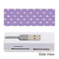 Pink Clouds On Purple Background Memory Card Reader (stick) by SychEva