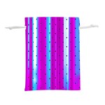 Warped Stripy Dots Lightweight Drawstring Pouch (L) Back
