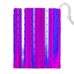 Warped Stripy Dots Drawstring Pouch (4XL) Front