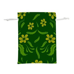 Folk Flowers Print Floral Pattern Ethnic Art Lightweight Drawstring Pouch (m) by Eskimos