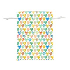 Multicolored Hearts Lightweight Drawstring Pouch (m) by SychEva