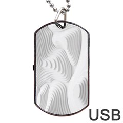 Illusion Waves Dog Tag Usb Flash (one Side) by Sparkle