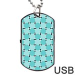 Illusion Blocks Pattern Dog Tag USB Flash (Two Sides) Back