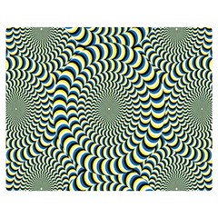Illusion Waves Pattern Double Sided Flano Blanket (medium)  by Sparkle
