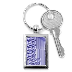 Illusion Waves Pattern Key Chain (rectangle) by Sparkle