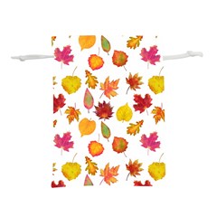 Watercolor Autumn Leaves Lightweight Drawstring Pouch (m) by SychEva