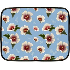 Hibiscus Flowers Double Sided Fleece Blanket (mini)  by SychEva