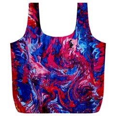 Painted Feathers Full Print Recycle Bag (xxl) by kaleidomarblingart