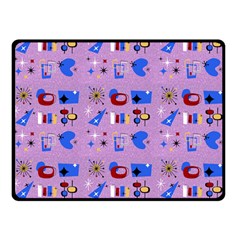 Pink 50s Pattern Double Sided Fleece Blanket (small)  by NerdySparkleGoth