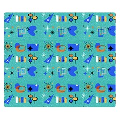 Green 50s Pattern Double Sided Flano Blanket (small)  by NerdySparkleGoth