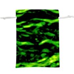 Green  Waves Abstract Series No3  Lightweight Drawstring Pouch (XL) Back