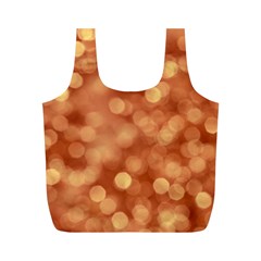 Light Reflections Abstract No7 Peach Full Print Recycle Bag (m) by DimitriosArt