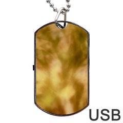 Orange Papyrus Abstract Dog Tag Usb Flash (one Side) by DimitriosArt