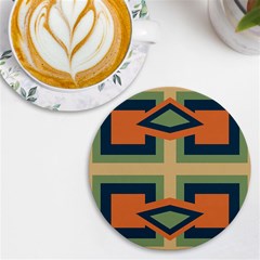 Abstract Pattern Geometric Backgrounds   Uv Print Round Tile Coaster by Eskimos