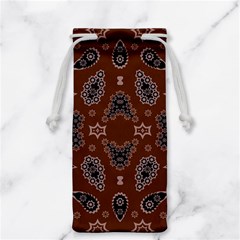 Floral Pattern Paisley Style Paisley Print  Doodle Background Jewelry Bag by Eskimos