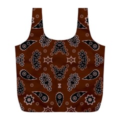 Floral Pattern Paisley Style Paisley Print  Doodle Background Full Print Recycle Bag (l) by Eskimos