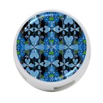 Rare Excotic Blue Flowers In The Forest Of Calm And Peace 4-Port USB Hub (One Side) Front