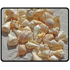 Sea-shells Bg Double Sided Fleece Blanket (medium)  by SomethingForEveryone