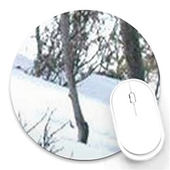 Winter Forest Round Mousepads by SomethingForEveryone