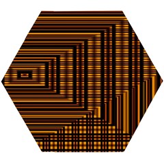 Gradient Wooden Puzzle Hexagon by Sparkle