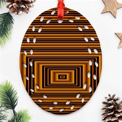 Gradient Oval Filigree Ornament (two Sides) by Sparkle