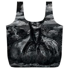 Bw Creepy Fantasy Scene Artwork Full Print Recycle Bag (xl) by dflcprintsclothing