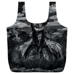 Bw Creepy Fantasy Scene Artwork Full Print Recycle Bag (xxl) by dflcprintsclothing