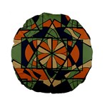 Abstract pattern geometric backgrounds   Standard 15  Premium Flano Round Cushions Back