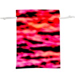 Red  Waves Abstract Series No15  Lightweight Drawstring Pouch (XL) Back