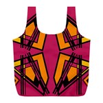 Abstract geometric design    Full Print Recycle Bag (L) Back