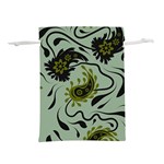 Floral pattern paisley style Paisley print.  Lightweight Drawstring Pouch (M) Front